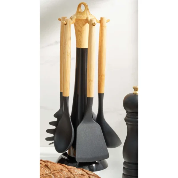 سرویس کفگیر و ملاقه 6 پارچه مشکی کاراجا 153.03.06.1535