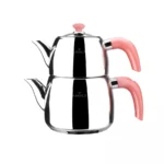 کتری و قوری استیل 2 + 1.1 لیتر گلبه ای گالیا کاراجا 153.03.07.7821