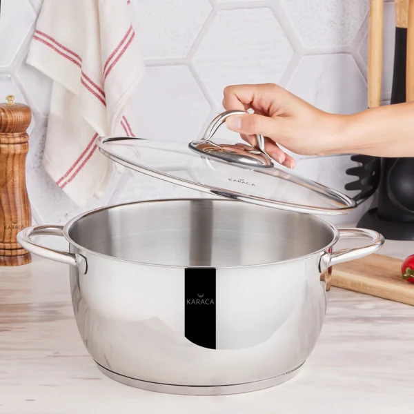 قابلمه 28 سانتی متر استیل چامپ کاراجا 153.03.07.9711 Iran Home Appliances لوازم خانگی ایران