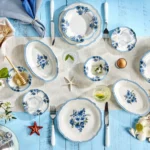 سرویس صبحانه ۲۶ پارچه آبی نوستالجی کاراجا 153.03.08.0258 Iran Home Appliances لوازم خانگی ایران