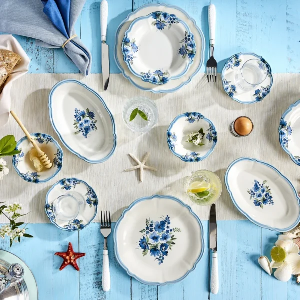 سرویس صبحانه ۲۶ پارچه آبی نوستالجی کاراجا 153.03.08.0258 Iran Home Appliances لوازم خانگی ایران