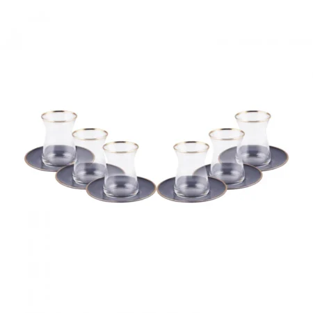 سرویس چای خوری ۶ نفره طوسی رترو کاراجا 153.03.06.1589 Iran Home Appliances لوازم خانگی ایران