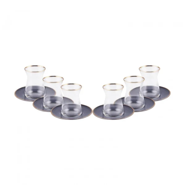 سرویس چای خوری ۶ نفره طوسی رترو کاراجا 153.03.06.1589 Iran Home Appliances لوازم خانگی ایران