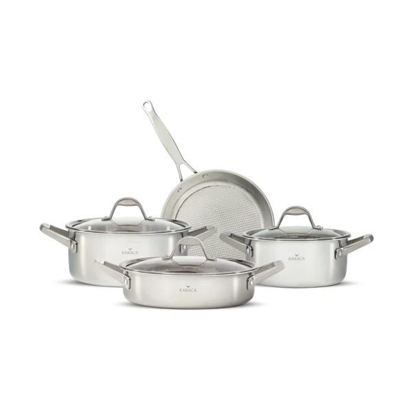 سرویس قابلمه 7 پارچه استیل پاور 3پلی کاراجا 153.03.08.0560 Iran Home Appliances لوازم خانگی ایران