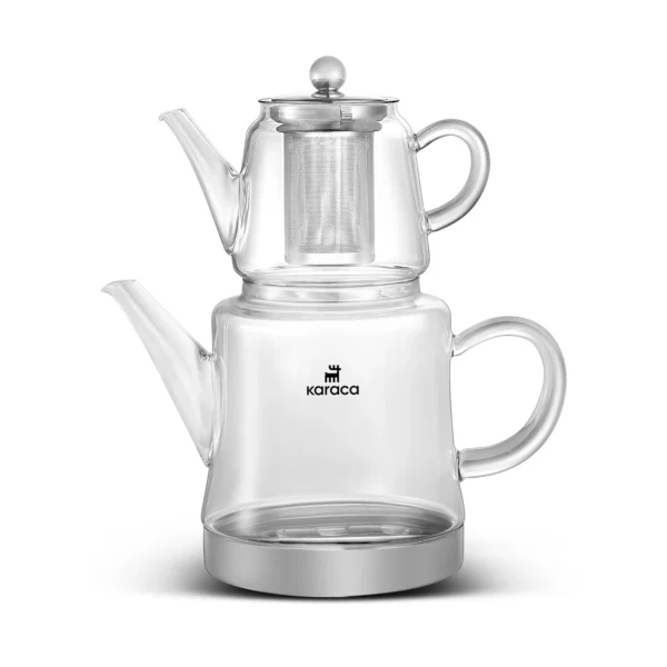 کتری و قوری 0.45 + 1.8 لیتر شیشه ای دورا کاراجا 153.03.08.0603