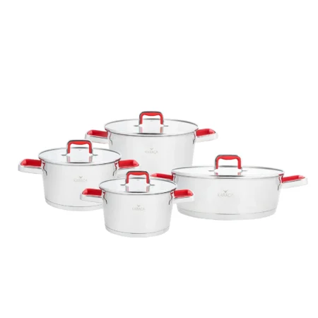 سرویس قابلمه 8 پارچه استیل مرلوت کاراجا 153.03.08.0619 Iran Home Appliances لوازم خانگی ایران