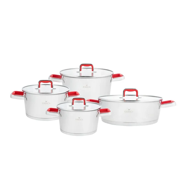 سرویس قابلمه 8 پارچه استیل مرلوت کاراجا 153.03.08.0619 Iran Home Appliances لوازم خانگی ایران