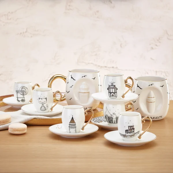 سرویس قهوه خوری 6 نفره گالاتا کاراجا 153.03.06.4472 Iran Home Appliances لوازم خانگی ایران