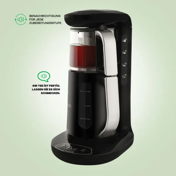 چاي ساز اتوماتیک برقی 2500 وات 0.8 + 1.5 لیتر مشکی چایشوور رباتیو کاراجا 153.03.06.4600