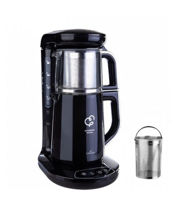 چاي ساز اتوماتیک برقی 2500 وات 0.8 + 1.5 لیتر مشکی چایشوور رباتیو کاراجا 153.03.06.4600