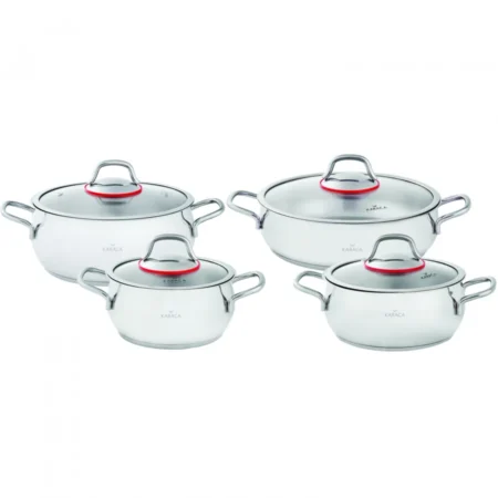 سرویس قابلمه 8 پارچه استیل سریر کاراجا 153.03.08.1214 Iran Home Appliances لوازم خانگی ایران