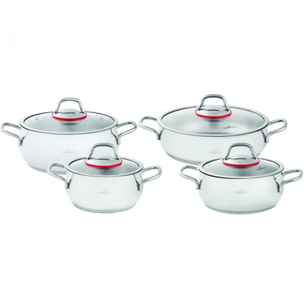 سرویس قابلمه 8 پارچه استیل سریر کاراجا 153.03.08.1214 Iran Home Appliances لوازم خانگی ایران