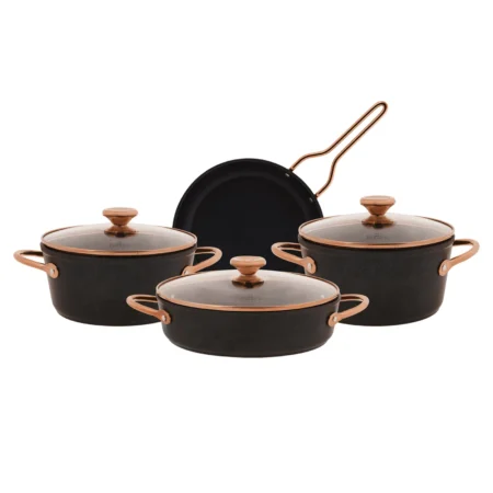 سرویس قابلمه 7 پارچه مشکی پاور بیودایموند کاراجا 153.03.08.1257 Iran Home Appliances لوازم خانگی ایران