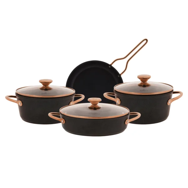 سرویس قابلمه 7 پارچه مشکی پاور بیودایموند کاراجا 153.03.08.1257 Iran Home Appliances لوازم خانگی ایران