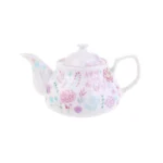 کتری و قوری لعابی 2.2 + 0.65 لیتر صورتی رترو کاراجا 153.03.08.1336