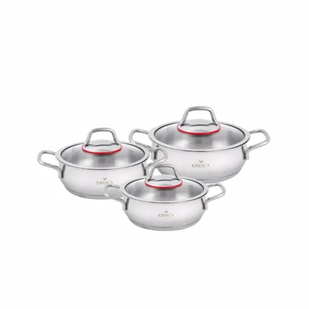 سرویس قابلمه 6 پارچه استیل سریر کاراجا 153.03.08.1367 Iran Home Appliances لوازم خانگی ایران