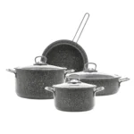 سرویس قابلمه 7 پارچه طوسی بیوگرانیت کاراجا 153.03.08.1594 Iran Home Appliances لوازم خانگی ایران