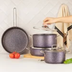 سرویس قابلمه 7 پارچه بنفش بیوگرانیت کاراجا 153.03.08.1597 Iran Home Appliances لوازم خانگی ایران