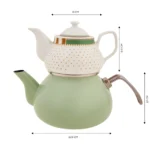 کتری و قوری 2 + 1 لیتر سبز بونیتا کاراجا 153.03.08.1849