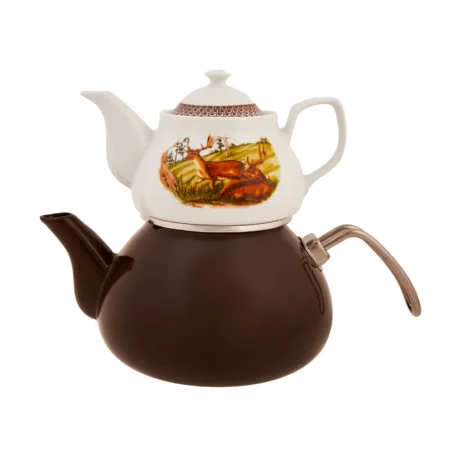 کتری و قوری 2 + 1 لیتر قهوه ای لجند کاراجا 153.03.08.1850