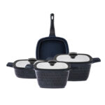 سرویس قابلمه مربع 7 پارچه مشکی دایموند کاراجا 153.03.08.1853 Iran Home Appliances لوازم خانگی ایران