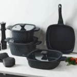 سرویس قابلمه مربع 7 پارچه مشکی دایموند کاراجا 153.03.08.1853 Iran Home Appliances لوازم خانگی ایران