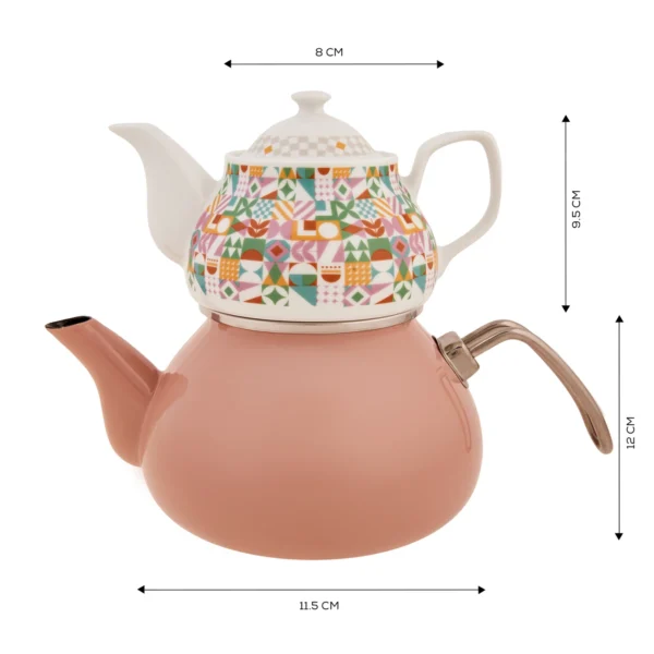 کتری و قوری 2 + 1 لیتر صورتی لیریا کاراجا 153.03.08.1854