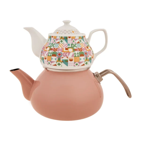 کتری و قوری 2 + 1 لیتر صورتی لیریا کاراجا 153.03.08.1854