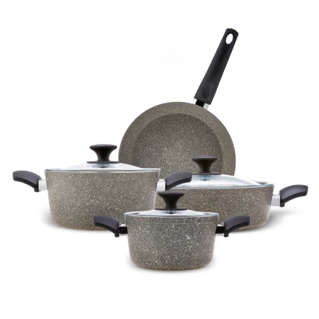 سرویس قابلمه 7 پارچه طوسی پاور بیوگرانیت کاراجا 153.03.08.1939 Iran Home Appliances لوازم خانگی ایران