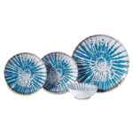 سرویس غذاخوری چینی 16 پارچه آبی لورا کرکماز 8858-1