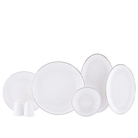 سرویس غذاخوری چینی 60 پارچه سفید ونتا کرکماز 8336