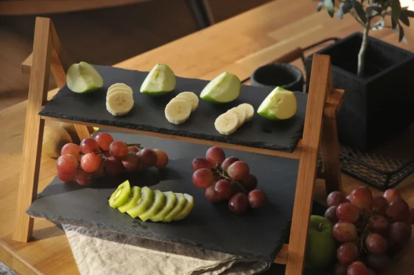 پایه پذیرایی 2 طبقه سنگی دومینگو تاشوو T2482 Iran Home Appliances لوازم خانگی ایران