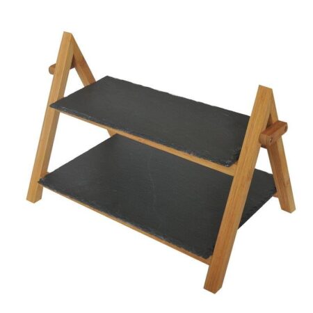 پایه پذیرایی 2 طبقه سنگی دومینگو تاشوو T2482 Iran Home Appliances لوازم خانگی ایران