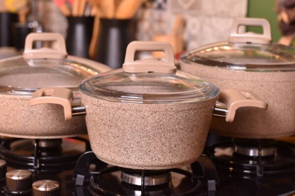 سرویس قابلمه 7 پارچه بژ گرانیت موند تاشوو T3032 Iran Home Appliances لوازم خانگی ایران