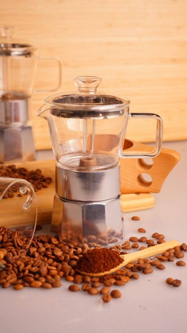 موکاپات شیشه ای 6 فنجان نقره ای سیلور تاشوو T3377 Iran Home Appliances لوازم خانگی ایران