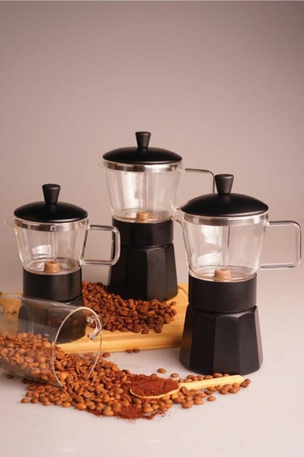 موکاپات شیشه ای 9 فنجان مشکی استون تاشوو T3381 Iran Home Appliances لوازم خانگی ایران