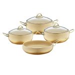 سرویس غذاپز 7 پارچه طلایی مریخ تاشوو T3572 Iran Home Appliances لوازم خانگی ایران