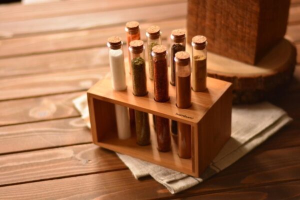 سرویس ادویه 9 پارچه وانیلا بامبوم B0424 Iran Home Appliances لوازم خانگی ایران