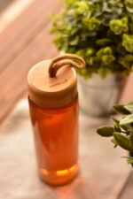 بطری آب شیشه ای 400 میلی لیتر دییم بامبوم B0427