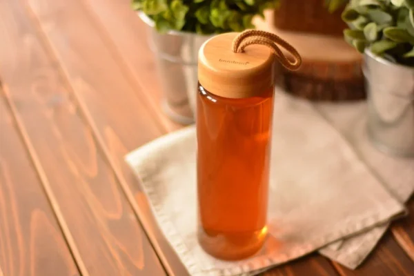 بطری آب شیشه ای 400 میلی لیتر دییم بامبوم B0427 Iran Home Appliances لوازم خانگی ایران