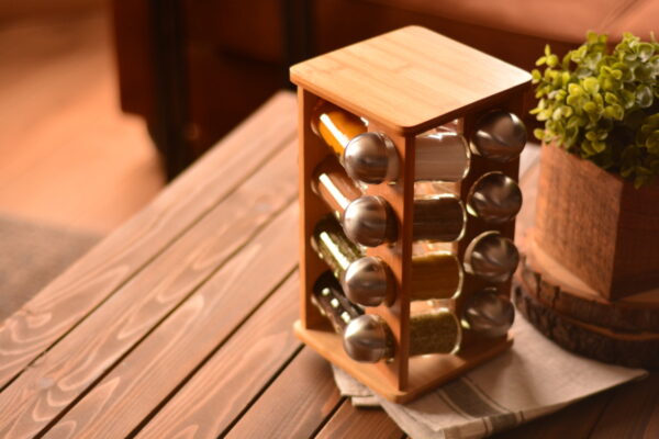 قفسه ادویه چرخان 16 عددی رسیتال بامبوم B0580 Iran Home Appliances لوازم خانگی ایران