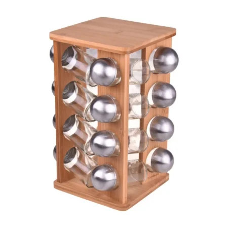 قفسه ادویه چرخان 16 عددی رسیتال بامبوم B0580 Iran Home Appliances لوازم خانگی ایران