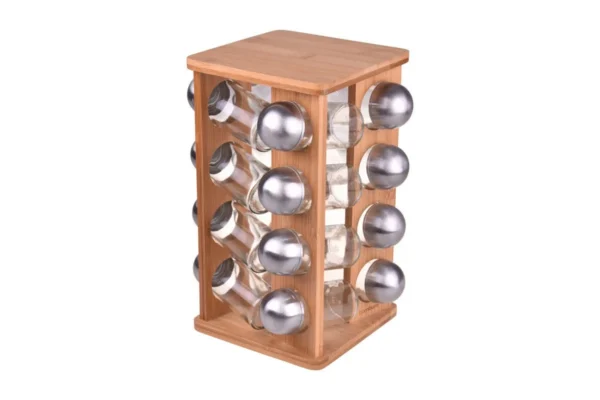 قفسه ادویه چرخان 16 عددی رسیتال بامبوم B0580 Iran Home Appliances لوازم خانگی ایران