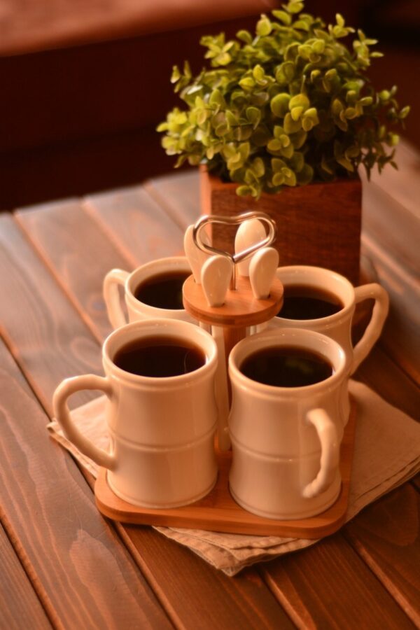 سرویس لیوان چینی 9 پارچه فویدو بامبوم B0919