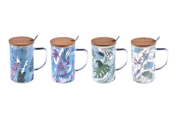 ماگ شیشه ای 450 میلی لیتر آگیتا بامبوم B1162 Iran Home Appliances لوازم خانگی ایران