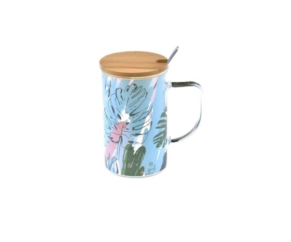 ماگ شیشه ای 450 میلی لیتر آگیتا بامبوم B1162 Iran Home Appliances لوازم خانگی ایران