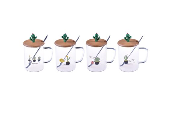 ماگ شیشه ای 450 میلی لیتر آگیتا بامبوم B1164 Iran Home Appliances لوازم خانگی ایران