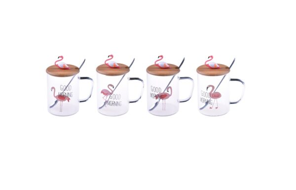 ماگ شیشه ای 450 میلی لیتر آگیتا بامبوم B1165 Iran Home Appliances لوازم خانگی ایران