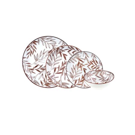 سرویس غذاخوری چینی 24 پارچه قهوه ای فوندو بامبوم B1730 Iran Home Appliances لوازم خانگی ایران