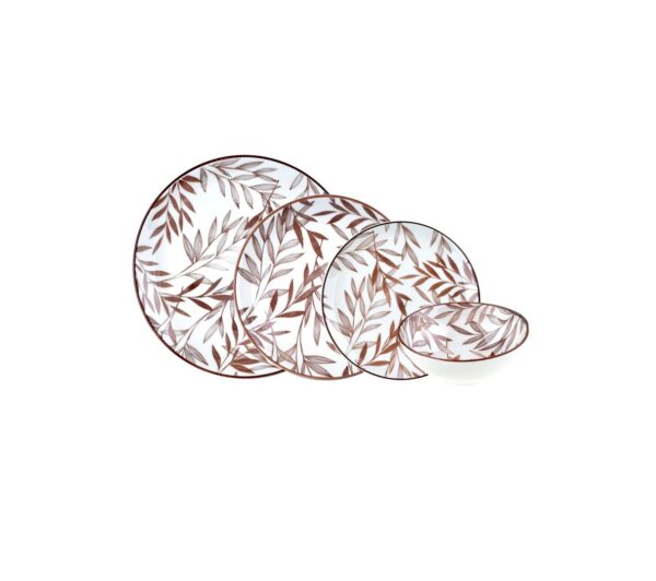 سرویس غذاخوری چینی 24 پارچه قهوه ای فوندو بامبوم B1730 Iran Home Appliances لوازم خانگی ایران